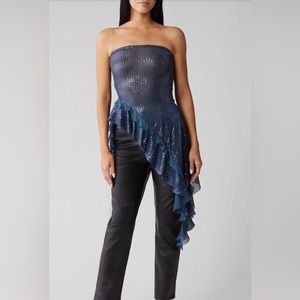Free People Y2K Taylor Sequin Top Brand New
